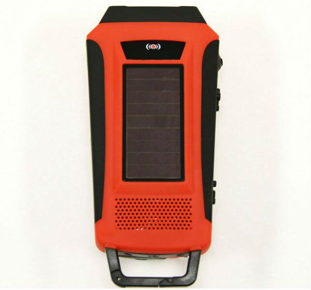 Solar crank digital AM/FM NOAA Radio flashlight charger with LCD display