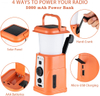 Portable NOAA Weather Radio Lantern Emergency Camping & Hiking Product with Solar & Hand Crank Charging Power Bank