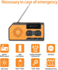 5000mAh Portable Solar Hand Crank Emergency Radio 4-Way Power AM/FM/SWAA Weather Alert Radio Hand Crank Solar Battery Power