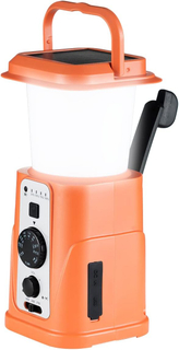 Portable NOAA Weather Radio Lantern Emergency Camping & Hiking Product with Solar & Hand Crank Charging Power Bank