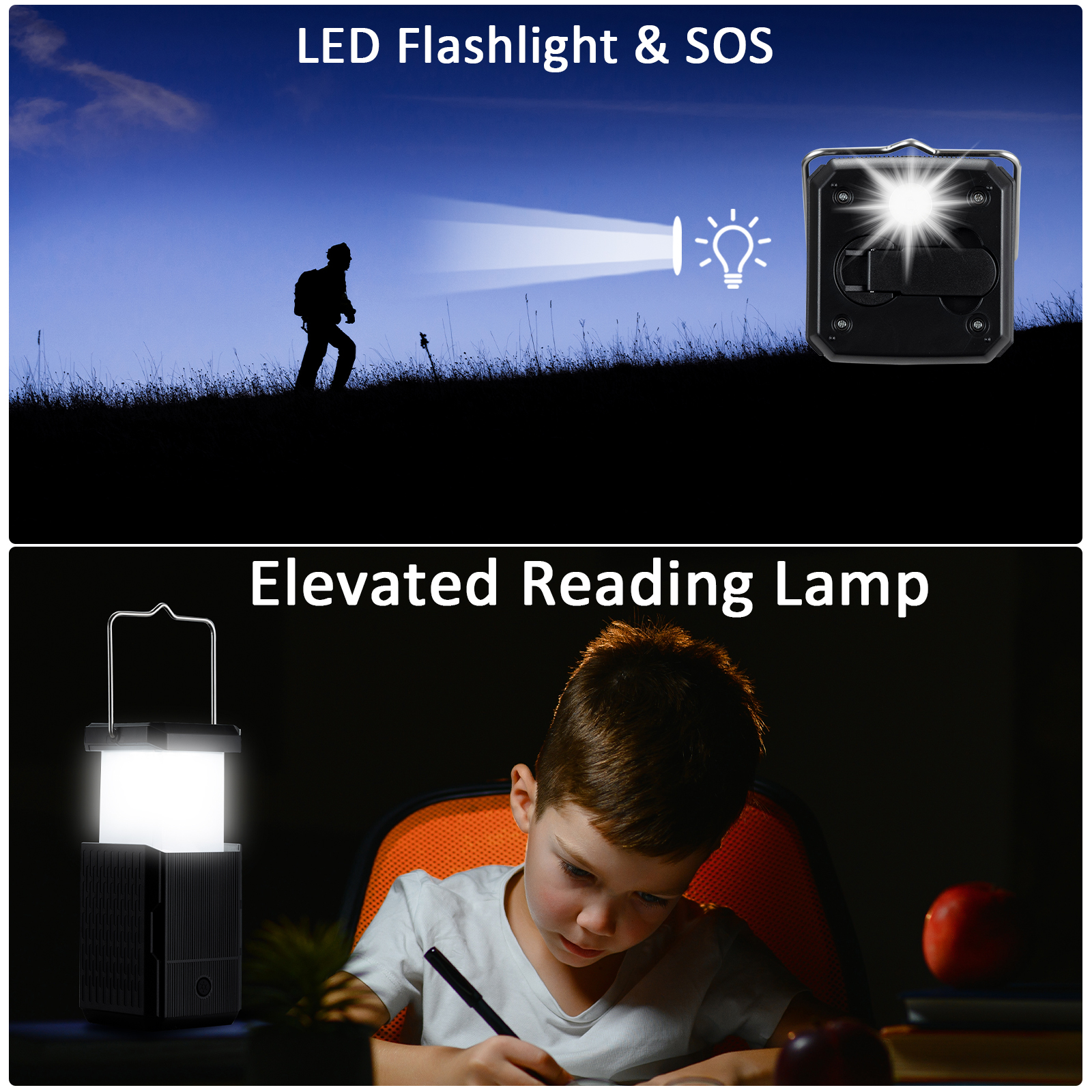 Emergency LED Camping Lantern 2000mah Collapsible Product for Outdoor Camping